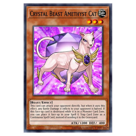 Yu-Gi-Oh! - Speed Duel GX - Duel Academy Box - Crystal Beast Amethyst Cat (Common) SGX1-ENF02