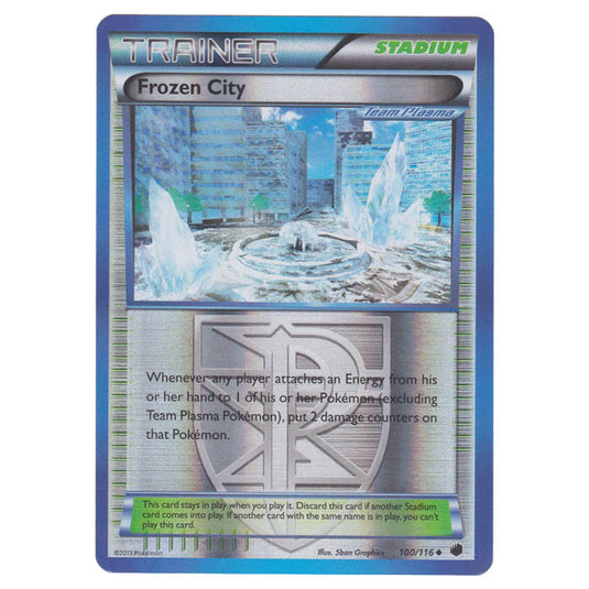 Pokemon - Black & White - Plasma Freeze - (Reverse Holo) Frozen City - 100/116