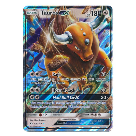 Pokemon - Sun & Moon - Base Set - Tauros-GX - 100/149