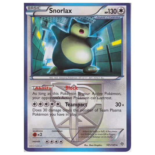 Pokemon - Black & White - Plasma Storm - Snorlax - 101/135