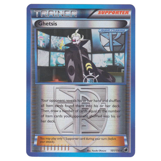 Pokemon - Black & White - Plasma Freeze - (Reverse Holo) Ghetsis - 101/116