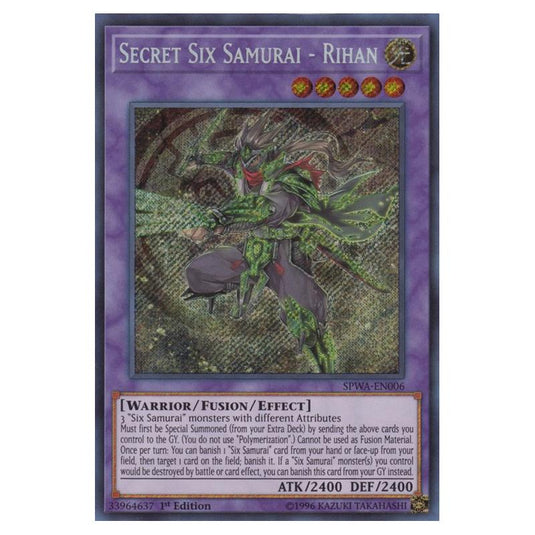 Yu-Gi-Oh! - Spirit Warriors - Secret Six Samurai - Rihan (Secret Rare) SPWA-EN006
