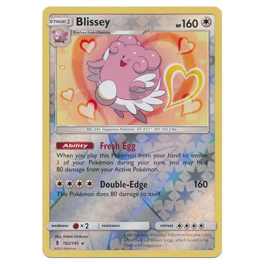 Pokemon - Sun & Moon - Guardians Rising - (Reverse Holo) - Blissey - 102/145