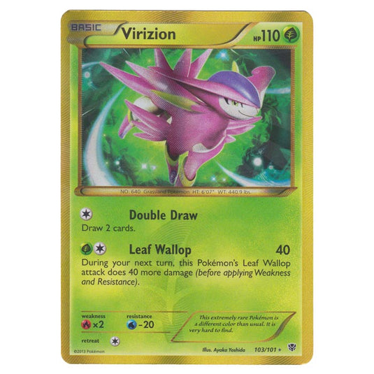 Pokemon - Black & White - Plasma Blast - Virizion Secret Rare - 103/101