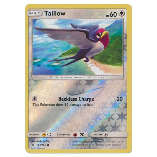 Pokemon - Sun & Moon - Guardians Rising - (Reverse Holo) - Taillow - 103/145