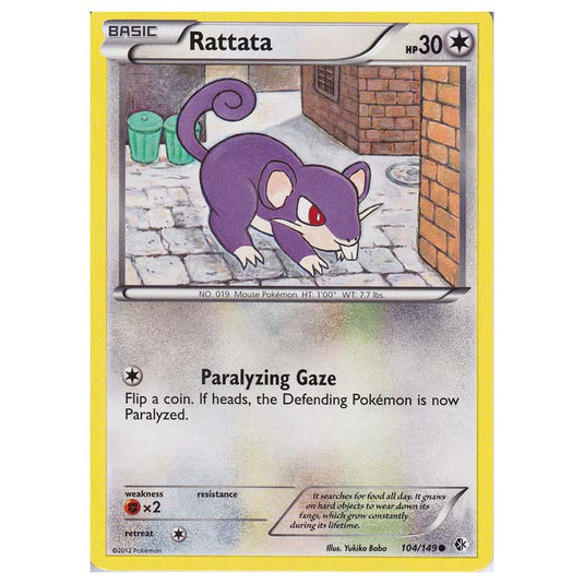 Pokemon - Black & White - Boundaries Crossed - Rattata 104/149