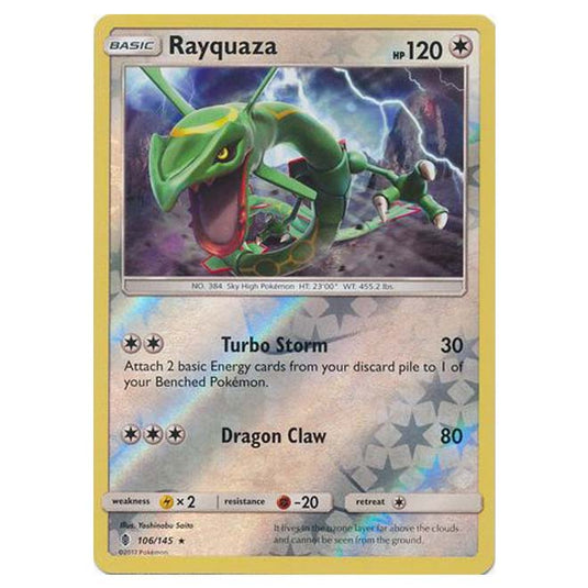 Pokemon - Sun & Moon - Guardians Rising - (Reverse Holo) - Rayquaza - 106/145