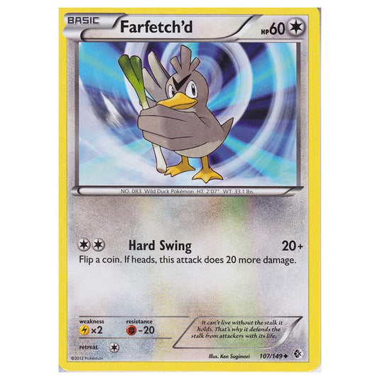 Pokemon - Black & White - Boundaries Crossed - Farfetch'd 107/149