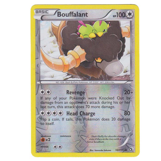 Pokemon - Black & White - Legendary Treasures - (Reverse Holo) Bouffalant - 107/113