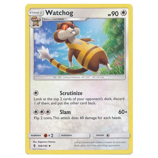 Pokemon - Sun & Moon - Guardians Rising - Watchog - 108/145