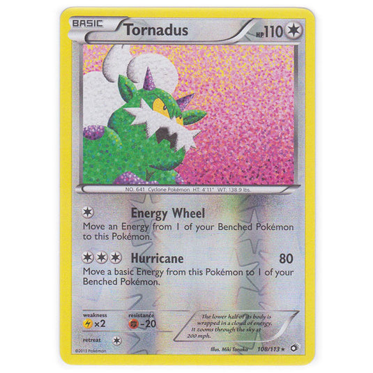 Pokemon - Black & White - Legendary Treasures - (Reverse Holo) Tornadus - 108/113