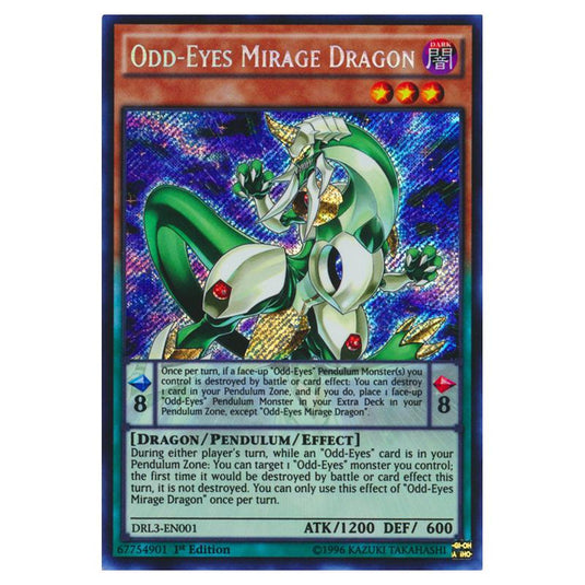 Yu-Gi-Oh! - Dragons of Legend - Unleashed - Odd-Eyes Mirage Dragon (Secret Rare) DRL3-EN001