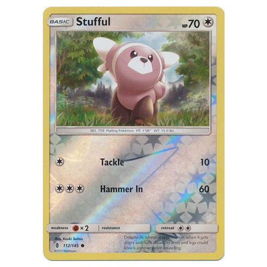 Pokemon - Sun & Moon - Guardians Rising - (Reverse Holo) - Stufful - 112/145
