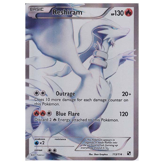 Pokemon - Black & White - Reshiram - Full Art 113/114