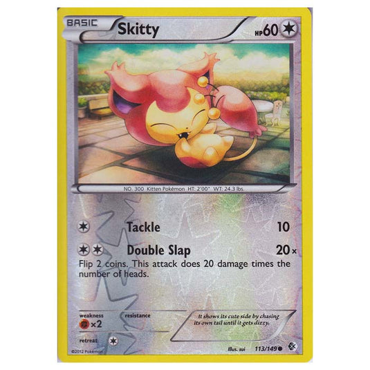 Pokemon - Black & White - Boundaries Crossed (Reverse Holo) - Skitty 113/149