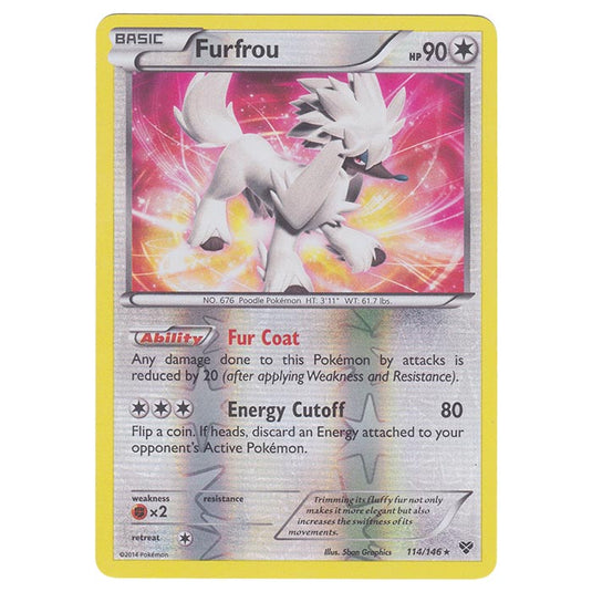 Pokemon - XY Base Set - (Reverse Holo) Furfrou - 114/146