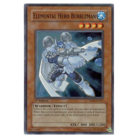 Yu-Gi-Oh! - Starter Deck - Jaden Yuki - Elemental HERO Bubbleman (Super Rare) YSDJ-EN017