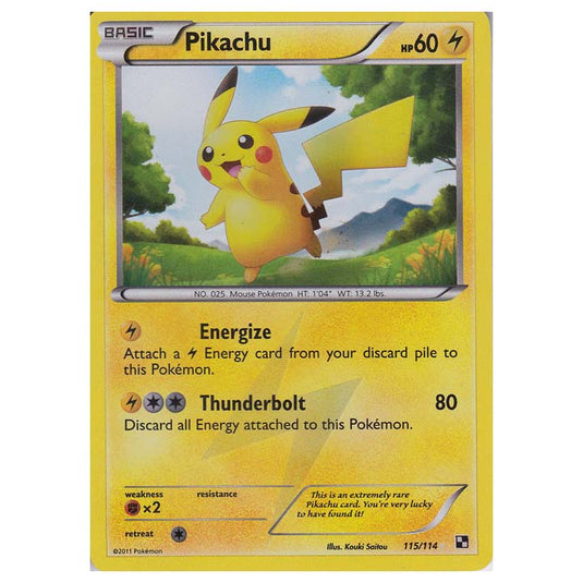 Pokemon - Black & White - Pikachu (Secret Rare) 115/114