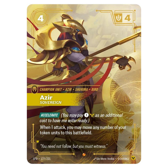 Riftbound: League of Legends TCG - Spiritforged - Azir - Sovereign - 177/221