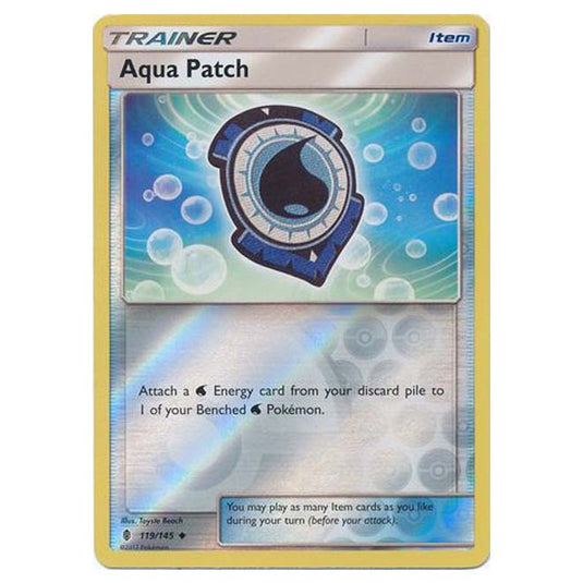Pokemon - Sun & Moon - Guardians Rising - (Reverse Holo) - Aqua Patch - 119/145