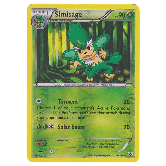 Pokemon - XY Base Set - (Reverse Holo) Simisage - 11/146