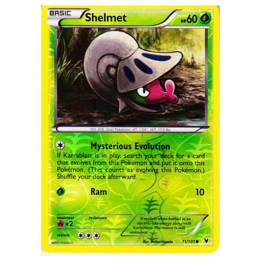 Pokemon - Black & White - Noble Victories - (Reverse Holo) - Shelmet 11/101