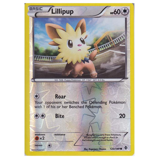 Pokemon - Black & White - Boundaries Crossed (Reverse Holo) - Lillipup 120/149