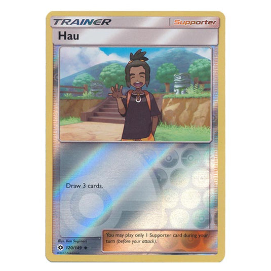 Pokemon - Sun & Moon - Base Set - (Reverse Holo) - Hau - 120/149