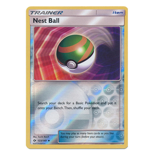 Pokemon - Sun & Moon - Base Set - (Reverse Holo) - Nest Ball - 123/149