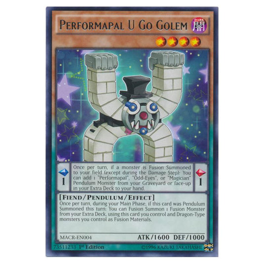 Yu-Gi-Oh! - Maximum Crisis - Performapal U Go Golem (Rare) MACR-EN004