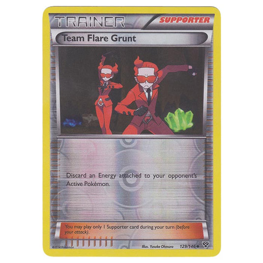 Pokemon - XY Base Set - (Reverse Holo) Team Flare Grunt - 129/146