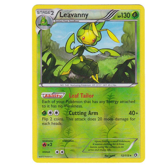 Pokemon - Black & White - Legendary Treasures - (Reverse Holo) Leavanny - 12/113