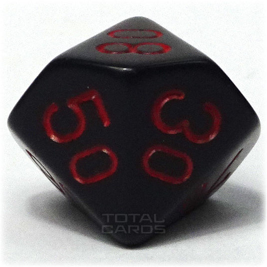 Chessex - Opaque 16mm D10/100 - Black w/Red
