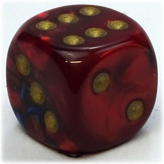 Chessex - Gemini 12mm D6 - Purple-Red w/Gold