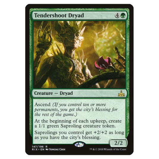Magic The Gathering - Rivals Of Ixalan - Tendershoot Dryad - 147/196 (Foil)
