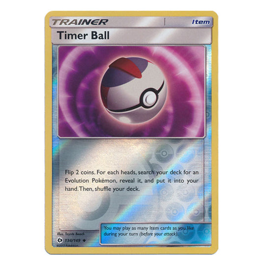 Pokemon - Sun & Moon - Base Set - (Reverse Holo) - Timer Ball - 134/149