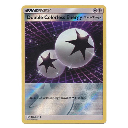 Pokemon - Sun & Moon - Base Set - (Reverse Holo) - Double Colorless Energy - 136/149