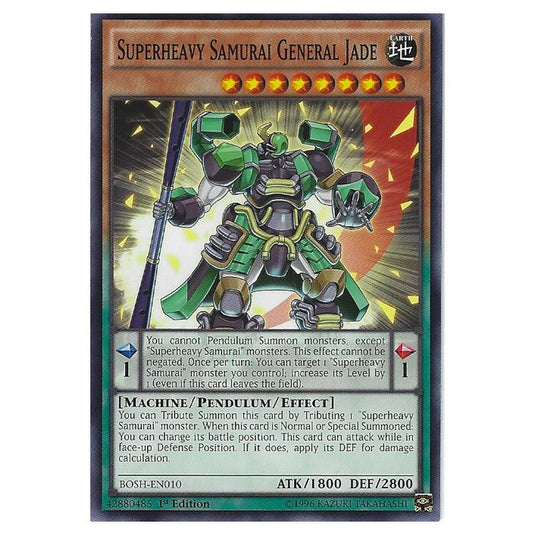 Yu-Gi-Oh! - Breakers of Shadow - Superheavy Samurai General Jade (Common) BOSH-EN010