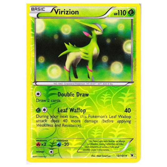 Pokemon - Black & White - Noble Victories - (Reverse Holo) - Virizion 13/101