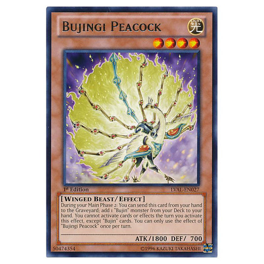 Yu-Gi-Oh! - Legacy of the Valiant - Bujingi Peacock (Rare) LVAL-EN027
