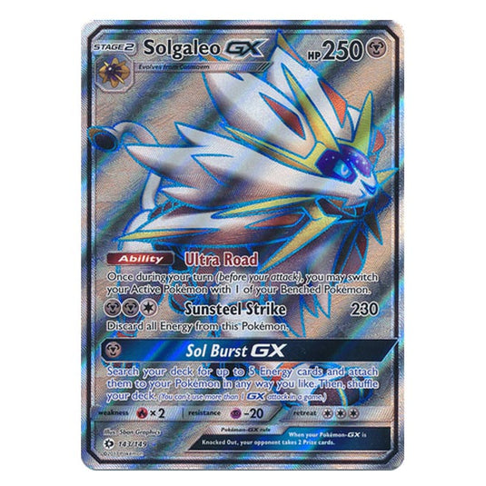 Pokemon - Sun & Moon - Base Set - Solgaleo-GX (Full Art) - 143/149