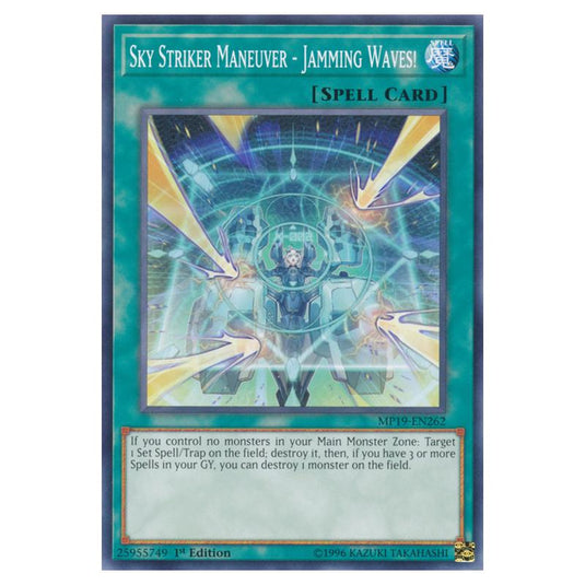 Yu-Gi-Oh! - 2019 Gold Sarcophagus Tin Mega Pack - Sky Striker Maneuver - Jamming Waves! (Common) MP19-EN262