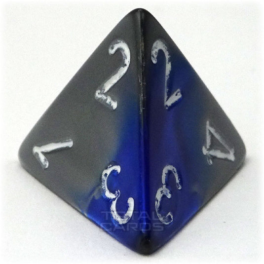 Chessex - Gemini 16mm D4 - Blue-Silver w/White