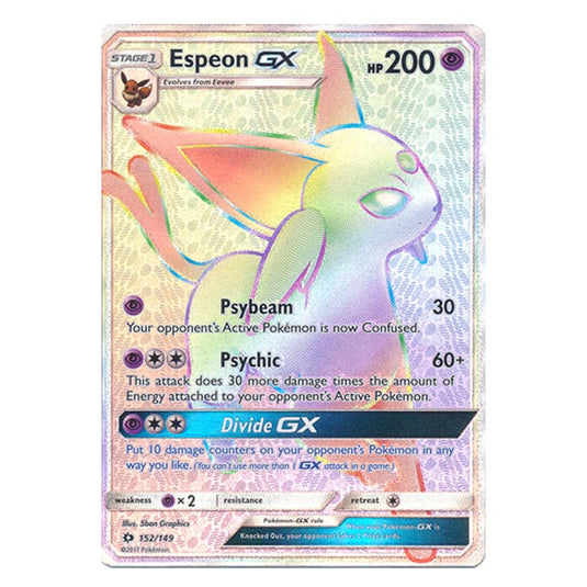 Pokemon - Sun & Moon - Base Set - Espeon-GX (Hyper Rare) - 152/149