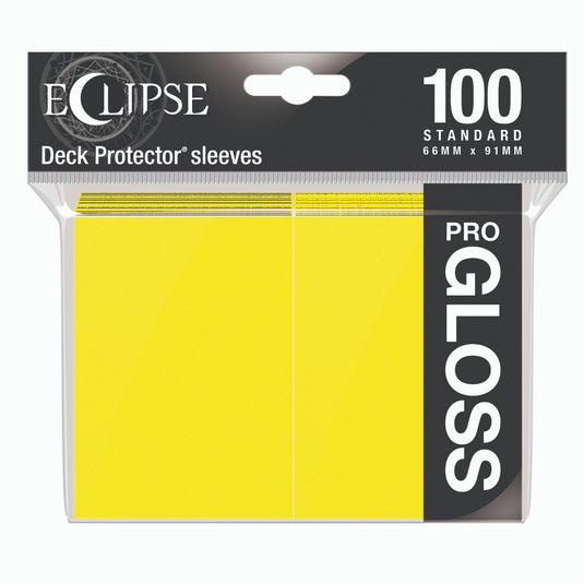 Ultra Pro - Standard Sleeves - Gloss Eclipse - Lemon Yellow (100 Sleeves)