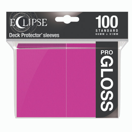 Ultra Pro - Standard Sleeves - Gloss Eclipse - Hot Pink (100 Sleeves)