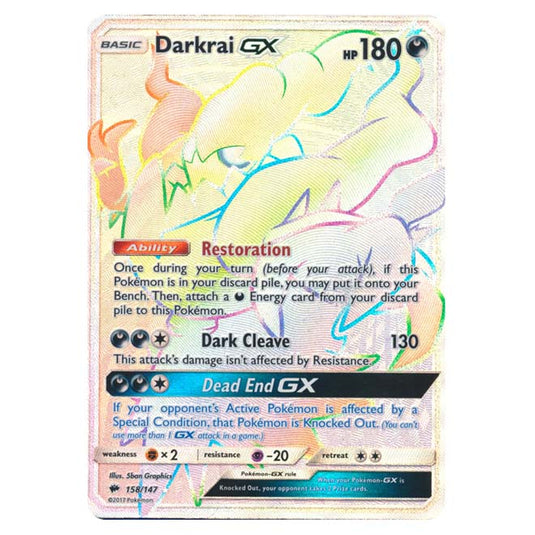 Pokemon - Sun & Moon - Burning Shadows - Darkrai-GX (Hyper Rare) - 158/147