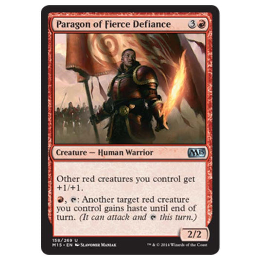 Magic the Gathering - M15 Core Set - Paragon of Fierce Defiance - 158/269