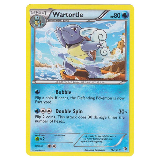 Pokemon - Black & White - Plasma Blast - Wartortle - 15/101