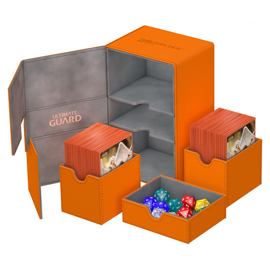 Ultimate Guard - Twin Flip´n´Tray Deck Case - 160+ Standard Size XenoSkin - Orange